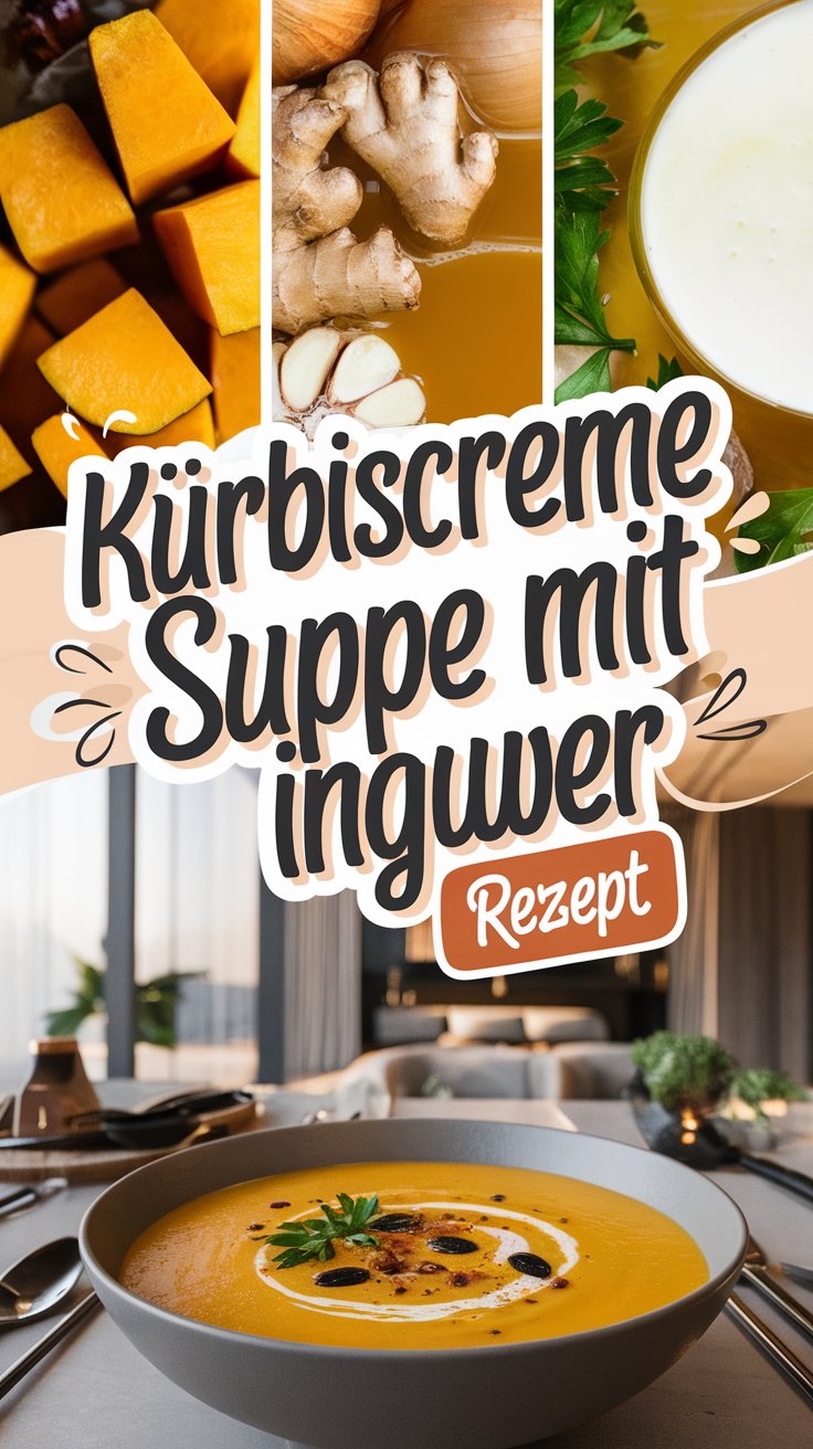 Kürbiscremesuppe mit Ingwer – Einfach & cremig